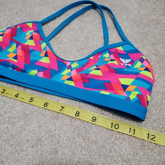 TYR / XS / Women's Le Reve Mojave Neon Geometric Racerback Pullover Bikini Top - Picture 9 of 9